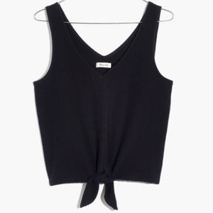 Madewell Tie Front Ribbed Crop Top